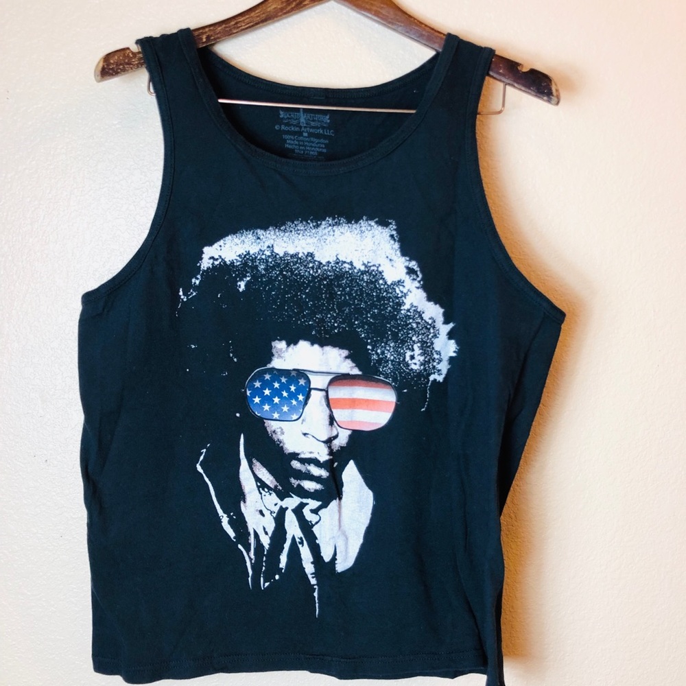 🛍️ Jimi Hendrix American Sunglasses Tank Top